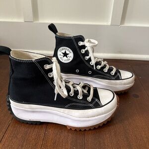 Converse Black and White Platform High-Tops